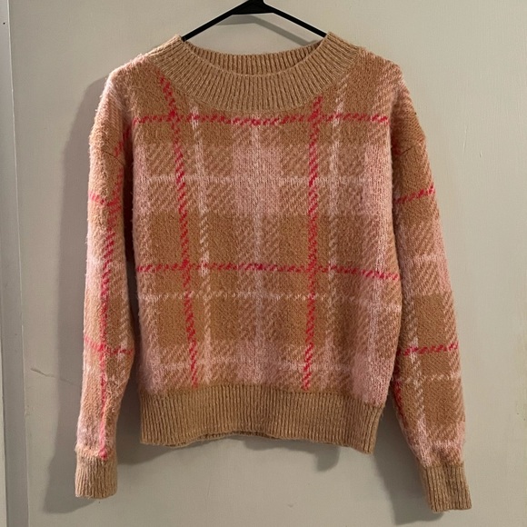 Nordstrom BP soft fuzzy plaid sweater - Picture 1 of 5